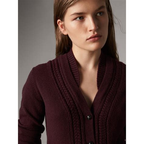 burberry wool cable kniw sweater|burberry cardigan for women.